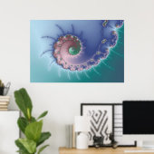 旋回 – フラクタルポスター ポスター (ホームオフィス)