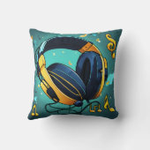 旋律ビート漫画ヘッドセットアイコン クッション (裏面)