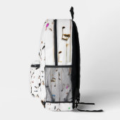 旋律ビート：音楽インスパイアファッションの傾向 プリントバックパック (右)