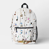 旋律ビート：音楽インスパイアファッションの傾向 プリントバックパック (正面)