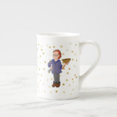 旋盤の中国のマグの日 ボーンチャイナマグカップ (右)