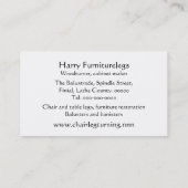 旋盤のWoodturner 名刺 (裏面)