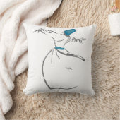 旋舞教団員のクッション-ターコイズ クッション (ブランケット)