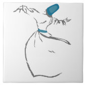 旋舞教団員-ターコイズのタイル タイル (正面)