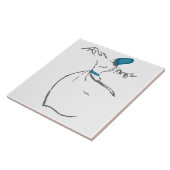 旋舞教団員-ターコイズのタイル タイル (側面)