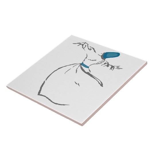 旋舞教団員-ターコイズのタイル タイル (側面)