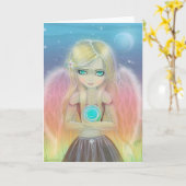 旋風エンジェルグリーティングカード カード (黄色い花)