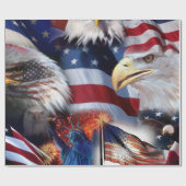 旗およびイーグルス ラッピングペーパー (フラット)