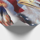 旗およびイーグルス ラッピングペーパー (角)