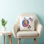 旗お洒落を持った可愛い愛国鳥 クッション (椅子)