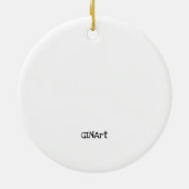 旗お洒落を持った可愛い愛国鳥 セラミックオーナメント (裏面)