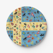 旗が付いているスウェーデン文化項目 ペーパープレート (正面)