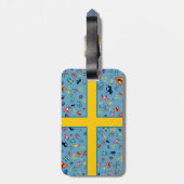 旗が付いているスウェーデン文化項目 ラゲッジタグ (裏面縦)