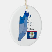 旗が付いているベリセの地区の地図 セラミックオーナメント (右)