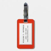 旗が付いている世界地図 ラゲッジタグ (裏面縦)