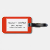 旗が付いている世界地図 ラゲッジタグ (裏面横)