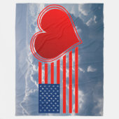 旗が大好き フリースブランケット (正面)