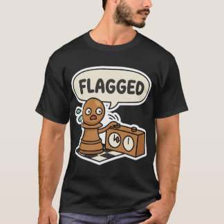 旗が振られた面白いチェスプレーヤーのTシャツ Tシャツ