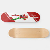 旗で服を着るアフガニスタンのマンガの日本製アニメの女の子 スケートボード (横)