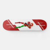 旗で服を着るアフガニスタンのマンガの日本製アニメの女の子 スケートボード (横)