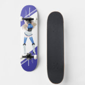 旗で服を着るエストニアのマンガの女の子 スケートボード (正面)