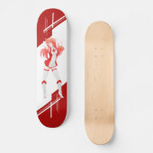 旗で服を着るカナダのマンガの日本製アニメの女の子 スケートボード (正面)