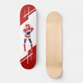 旗で服を着るタイのマンガの日本製アニメの女の子 スケートボード (正面)