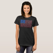 旗としてのアメリカの国歌 Tシャツ (正面フル)