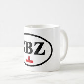 旗とのジブラルタルGBZ車登録 コーヒーマグカップ (正面右)
