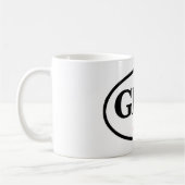 旗とのジブラルタルGBZ車登録 コーヒーマグカップ (左)