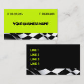 旗とのネオン緑 名刺 (正面/裏面)