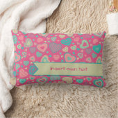 旗との小さいハートパターンアイスキャンデー愛 ランバークッション (ブランケット)