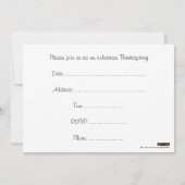 旗とトルコのあるハッピーサンクスギビングカナダ 招待状 (裏面)