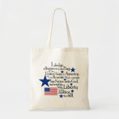 旗に忠誠を誓う統一された トートバッグ (正面)