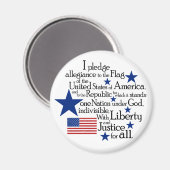 旗に忠誠を誓う統一された マグネット (正面/裏面)