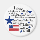 旗に忠誠を誓う統一された マグネット (正面)