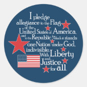 旗に忠誠を誓う統一された ラウンドシール (正面)