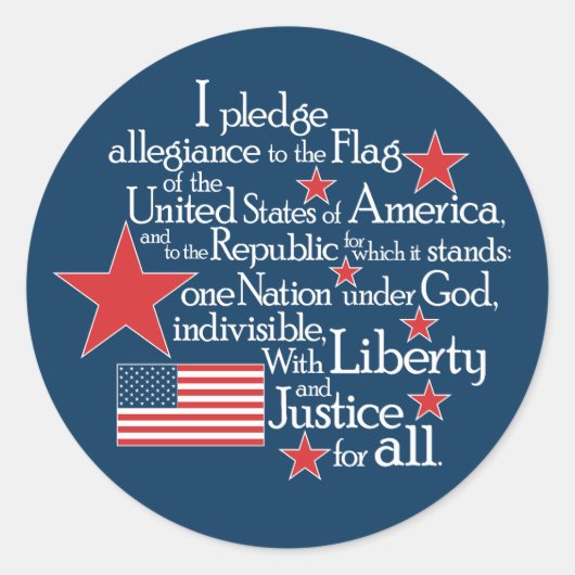 旗に忠誠を誓う統一された ラウンドシール (正面)