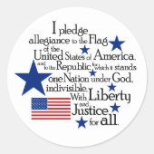 旗に忠誠を誓う統一された ラウンドシール (正面)