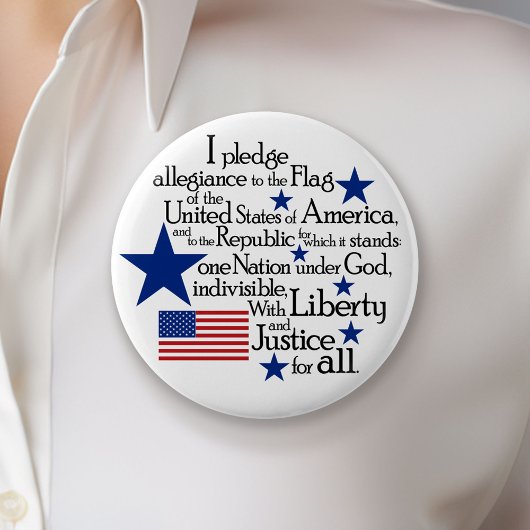 旗に忠誠を誓う統一された 缶バッジ
