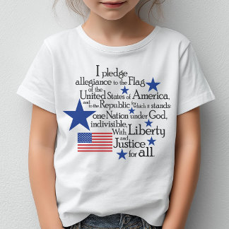 旗に忠誠を誓う統一された Tシャツ