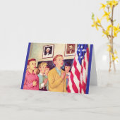 旗に忠誠を誓う カード (黄色い花)