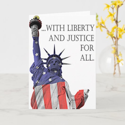 旗に忠誠を誓う カード (黄色い花)