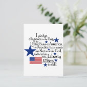 旗に忠誠を誓う ポストカード (スタンド正面)