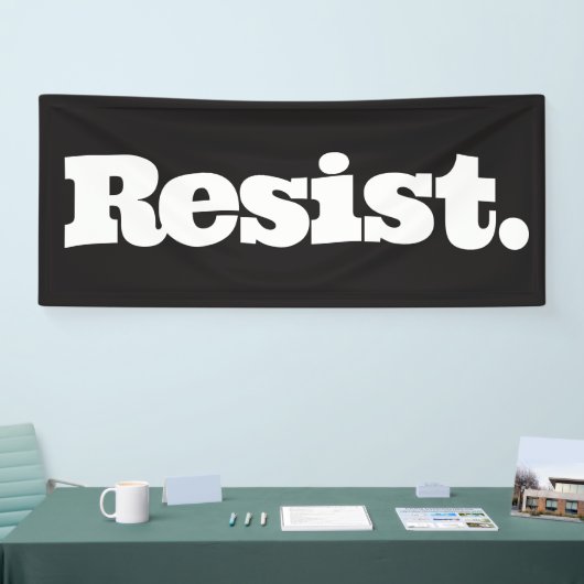 旗に抵抗して下さい 横断幕 (トレードショー)