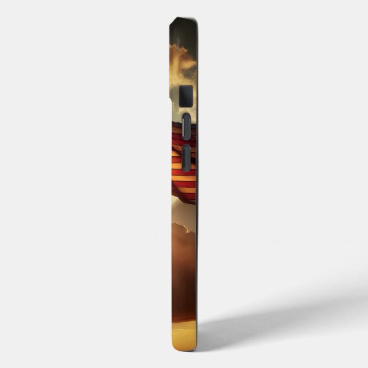 旗に敬礼するアメリカの兵士 Case-Mate iPhoneケース (裏面 / 左)