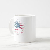 旗のための立場、愛国心が強い十字のためのKneel コーヒーマグカップ (正面左)