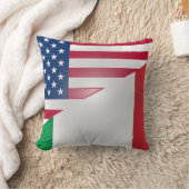 旗のアメリカ人のMoJoのアメリカのイタリアンな枕 クッション (ブランケット)