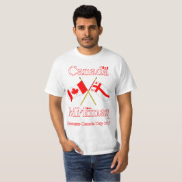 旗のカナダ二重日2017年 Tシャツ