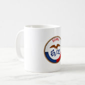 旗のシールアイオワ州 コーヒーマグカップ (正面左)